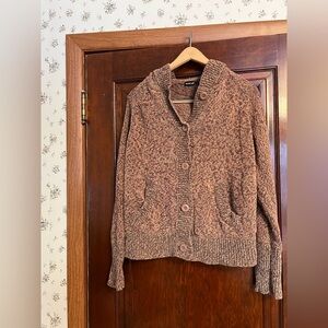 Northcrest Marled Brown Cardigan Sweater